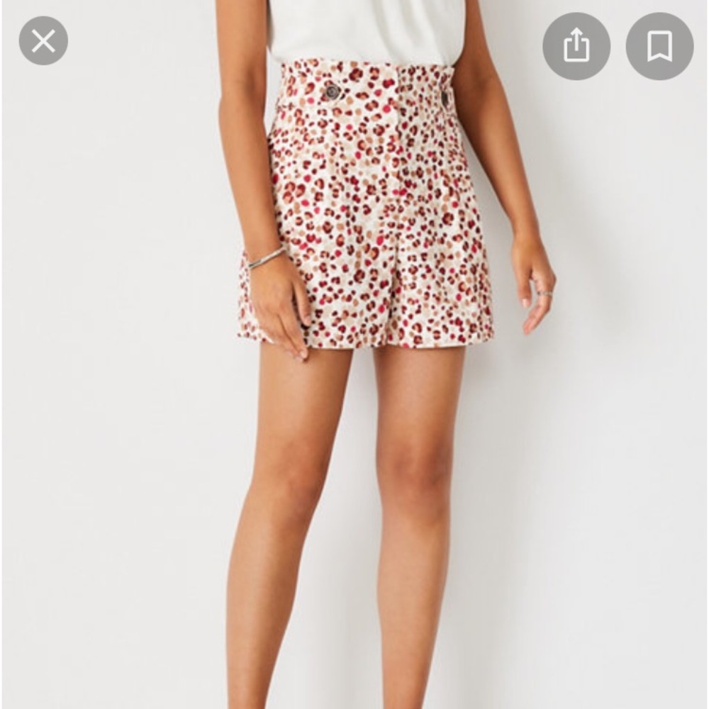 Ann Taylor High-Rise Paper Bag Shorts NWT
